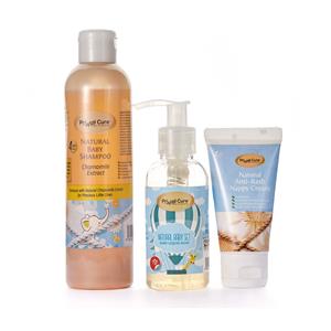 Primal Living Baby Skincare - set of Nappy Rash Cream, Shampoo and Soap 