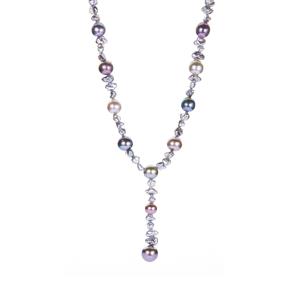 Tahitian Cultured Pearl Sterling Silver Necklace