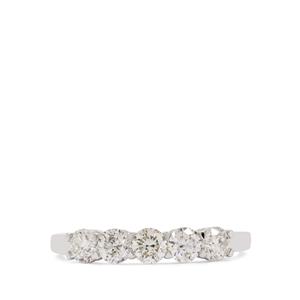 1ct Diamond 18K White Gold Lorique Ring 