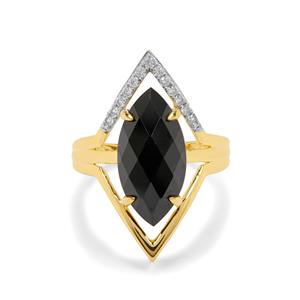 Black Spinel & White Zircon Dual Ring ATGW 7.60cts
