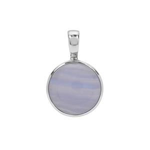 9ct Blue Lace Agate Sterling Silver Aryonna Pendant 