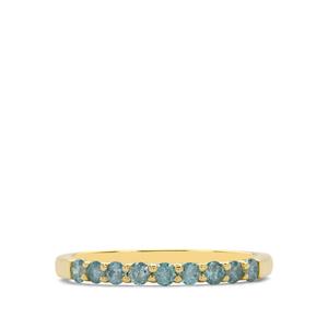1/3ct Blue Lagoon Diamonds 9K Gold Ring
