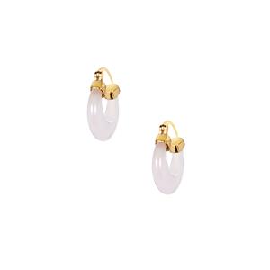 13.50ct Natural Branca Onyx Gold Tone  Sterling Silver Earrings