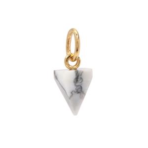 Howlite Molte Charm in Gold Plated Sterling Silver 3.50cts