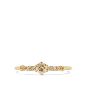 1/3ct Ombre Champagne Diamonds 9K Gold Ring