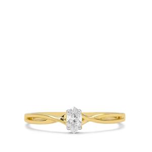 1/5ct Diamond 9K Gold Tomas Rae Ring 