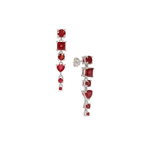 4.70cts Malagasy Ruby Sterling Silver Earrings (F)