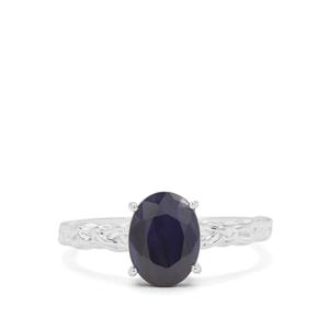 2.39ct Madagascan Blue Sapphire Sterling Silver Ring