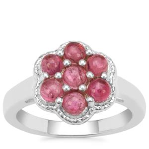 Pink Tourmaline Ring in Sterling Silver 1.33cts