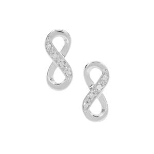 1/20 Diamonds Sterling Silver Earrings