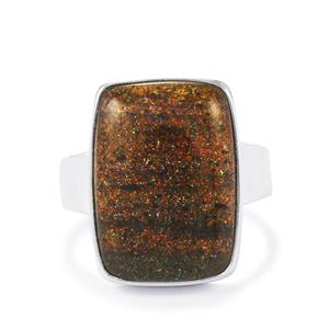 Andamooka Opal Ring in Sterling Silver 9cts