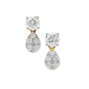 1/2ct Diamonds 9K Gold Earrings