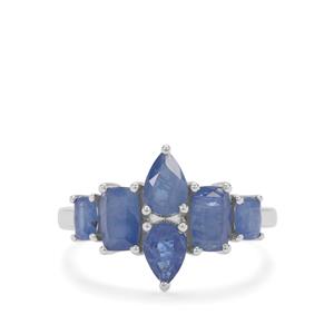 3cts Burmese Blue Sapphire Sterling Silver Ring 