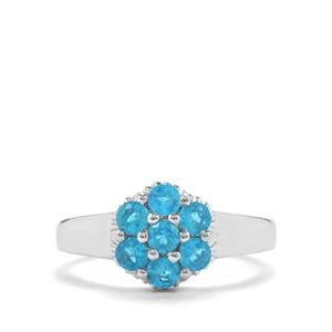 0.77ct Neon Apatite Sterling Silver Ring