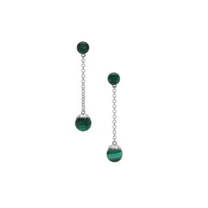 16.25ct Malachite Sterling Silver Earrings