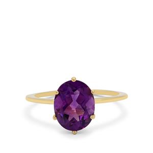 2.45cts Moroccan Amethyst 9K Gold Ring 