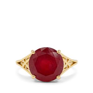 6.50cts Malagasy Ruby 9K Gold Ring (F)