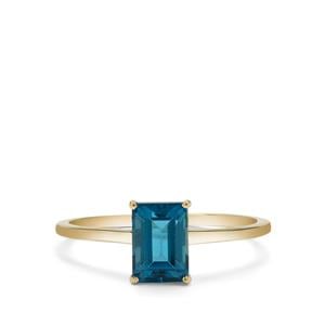 Blue Topaz 9K Gold Ring 