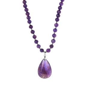 Zambian Amethyst Necklace in Sterling Silver 141.05cts