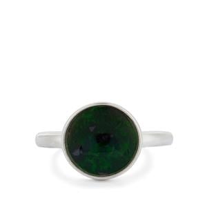 2cts Type A Burmese Jadeite Sterling Silver Ring 