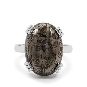 Feather Pyrite Ring in Sterling Silver 14cts