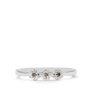 Champagne Diamonds Sterling Silver Ring