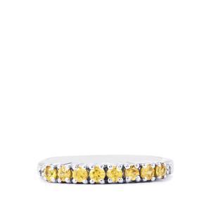  Ambilobe Sphene Ring with Diamond in Sterling Silver 0.46ct
