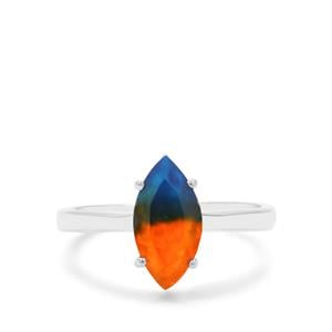 1ct Peacock Opal Sterling Silver Ring 