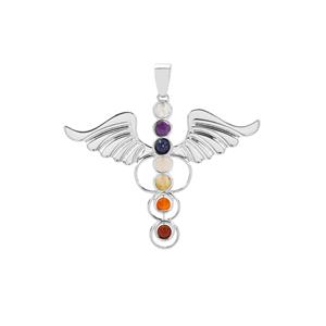 Gem Auras Chakra Pendant with 7 Gemstones ATGW 1.85cts