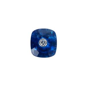 Blue Sapphire Gemstone Set with Diamond 2.15cts