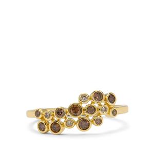 1/3ct Golden Ivory, Champagne Diamond 9K Gold Ring