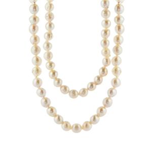 Akoya Cultured Pearl Sterling Silver Necklace (7.50mm)