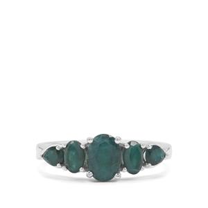 1.45cts Teal Grandidierite Sterling Silver Ring 