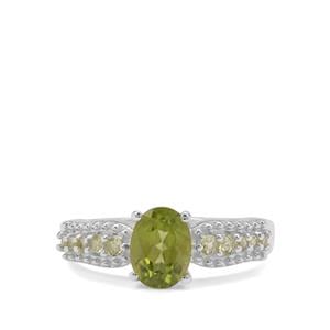 1.58ct Red Dragon Peridot Sterling Silver Ring