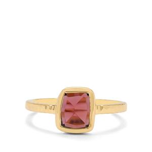 Seraphina 2.10cts Garnet Gold Plated Ring 