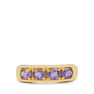 1.15ct Unheated Purple Sapphire 9K Gold Ring