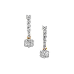 1/2ct Diamonds 9K Gold Earrings 