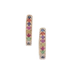 Kaleidoscope Gemstones Earrings in 9K Gold 0.25ct