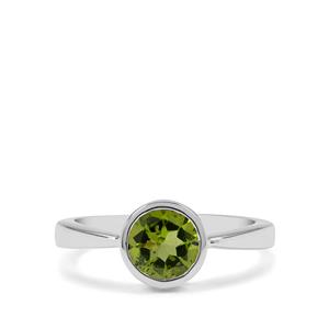 1.30ct Red Dragon Peridot Sterling Silver Ring