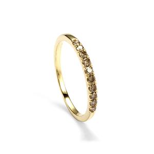 1 4ct Champagne Diamond 9K Gold Ring