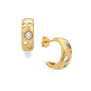 Marambaia Ice White Topaz Earrings in Gold Plated Sterling Silver 0.85ct