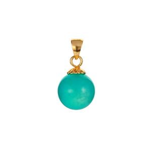 Amazonite Pendant in Gold Tone Sterling Silver 6cts