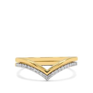 1/8ct Diamond Vermeil Ring 