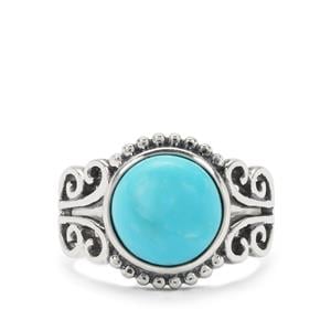 3.60cts ARMENIAN Turquoise Sterling Silver Oxidized Ring 