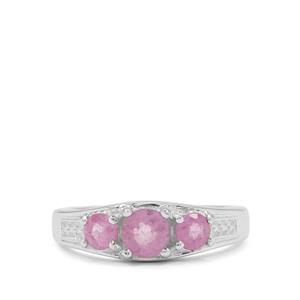 1.45ct Ilakaka Hot Pink Sapphire Sterling Silver Ring (F)