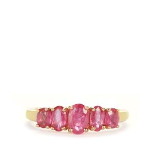 Montepuez Ruby Ring in 9K Gold 1.51cts