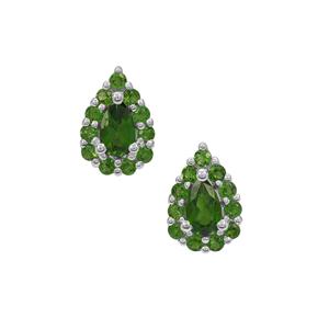 0.95ct Chrome Diopside Sterling Silver Earrings