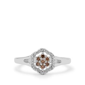 1/8ct Champagne Diamond Sterling Silver Ring 