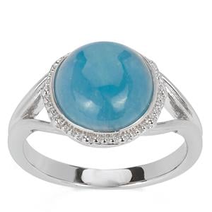 4.58ct Blue Jade Sterling Silver Ring
