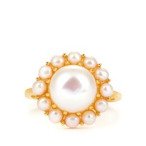 'The Aphrodite' Freshwater Pearl Gold Overlay Ring 